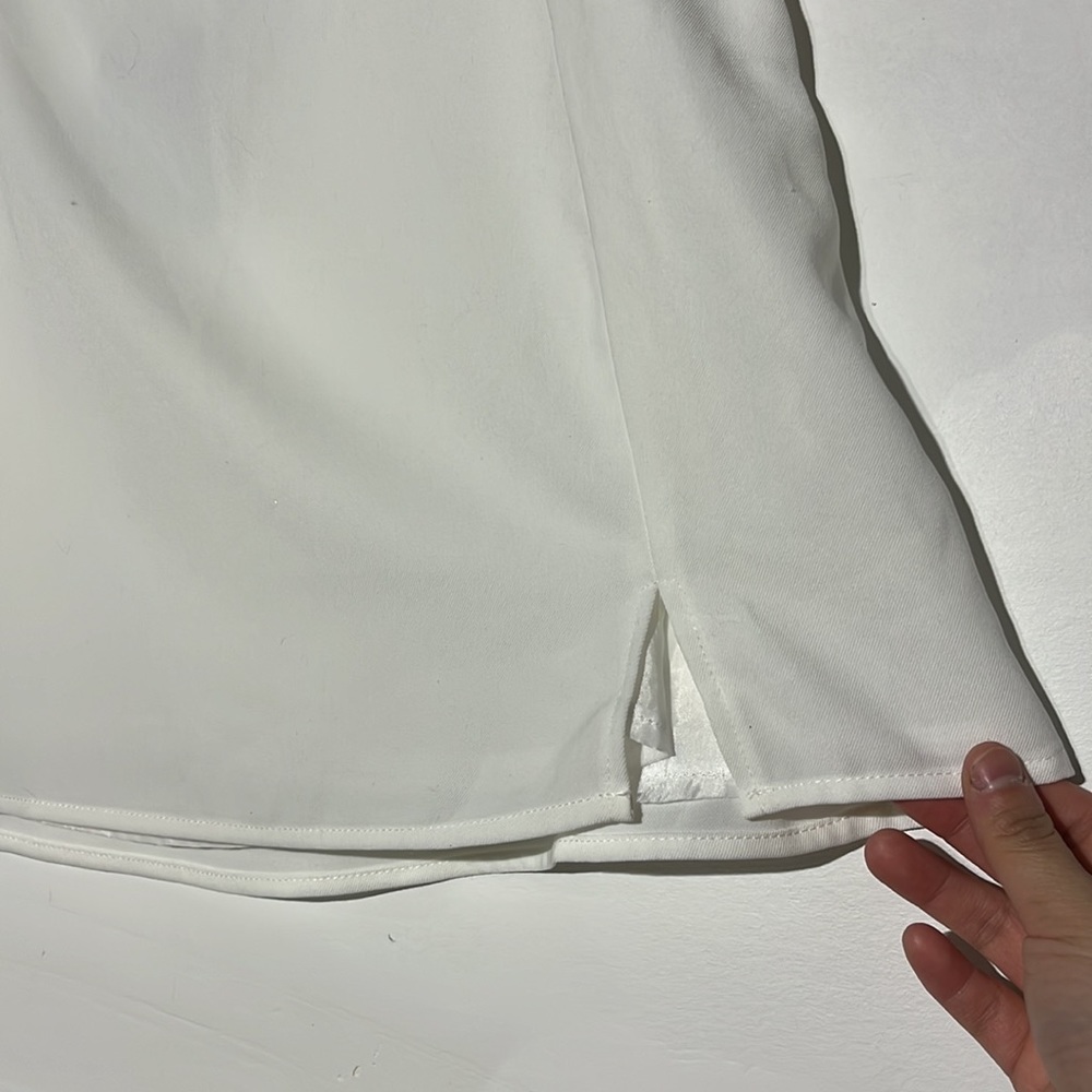 NEW Missguided Side Split A Line White Skirt Size 4 - Picture 6 of 7